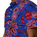 Detroit Pistons Hawaiian Shirt – Palm Sunset