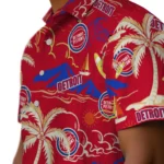 Detroit Pistons Hawaiian Shirt – Palm Tree Island