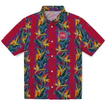 detroit pistons paradise vines red hawaiian shirts best selling