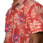 Detroit Pistons Hawaiian Shirt – Vintage Palm Tree