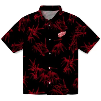 detroit red wings bamboo branches red black hawaiian shirts best selling