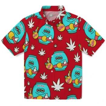 detroit red wings bong smile red hawaiian shirts best selling