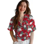 Detroit Red Wings Hawaiian Shirt – Flamingo and Hibiscus