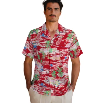 detroit red wings flamingo retreat red hawaiian shirts fashion forward