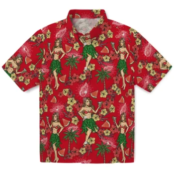 detroit red wings hawaiian girls design red hawaiian shirts best selling