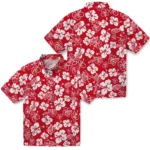 Detroit Red Wings Hawaiian Shirt – Hibiscus Flower Design