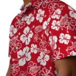 Detroit Red Wings Hawaiian Shirt – Hibiscus Flower Design