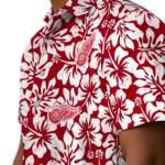 Detroit Red Wings Hawaiian Shirt – Hibiscus Motif