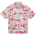 Detroit Red Wings Hawaiian Shirt – Hibiscus Overlay