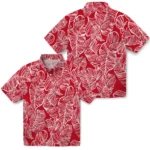 Detroit Red Wings Hawaiian Shirt – Leaf Outline