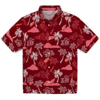 detroit red wings palm and clouds red hawaiian shirts best selling