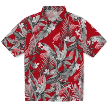 detroit red wings palm leaves red hawaiian shirts best selling