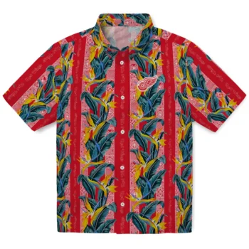 detroit red wings paradise vines red hawaiian shirts best selling