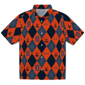 detroit tigers balloon plaid navy hawaiian shirts best selling