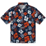 Detroit Tigers Hawaiian Shirt – Hibiscus Flower Design
