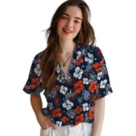 Detroit Tigers Hawaiian Shirt – Hibiscus Flower Design