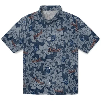 detroit tigers hibiscus oasis navy hawaiian shirts best selling