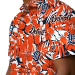 Detroit Tigers Hawaiian Shirt – Hibiscus Overlay
