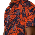 Detroit Tigers Hawaiian Shirt – Monstera Layer