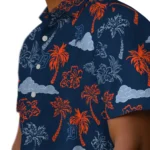 Detroit Tigers Hawaiian Shirt – Palm And Clouds