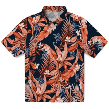 detroit tigers palm leaves navy hawaiian shirts best selling