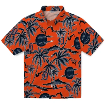 detroit tigers palm sunset hawaiian shirts best selling