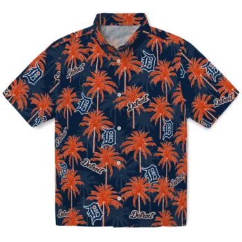 detroit tigers palm grove navy hawaiian shirts best selling