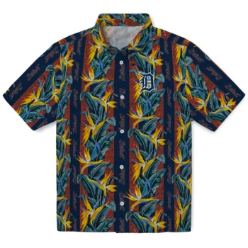 detroit tigers paradise vines navy hawaiian shirts best selling