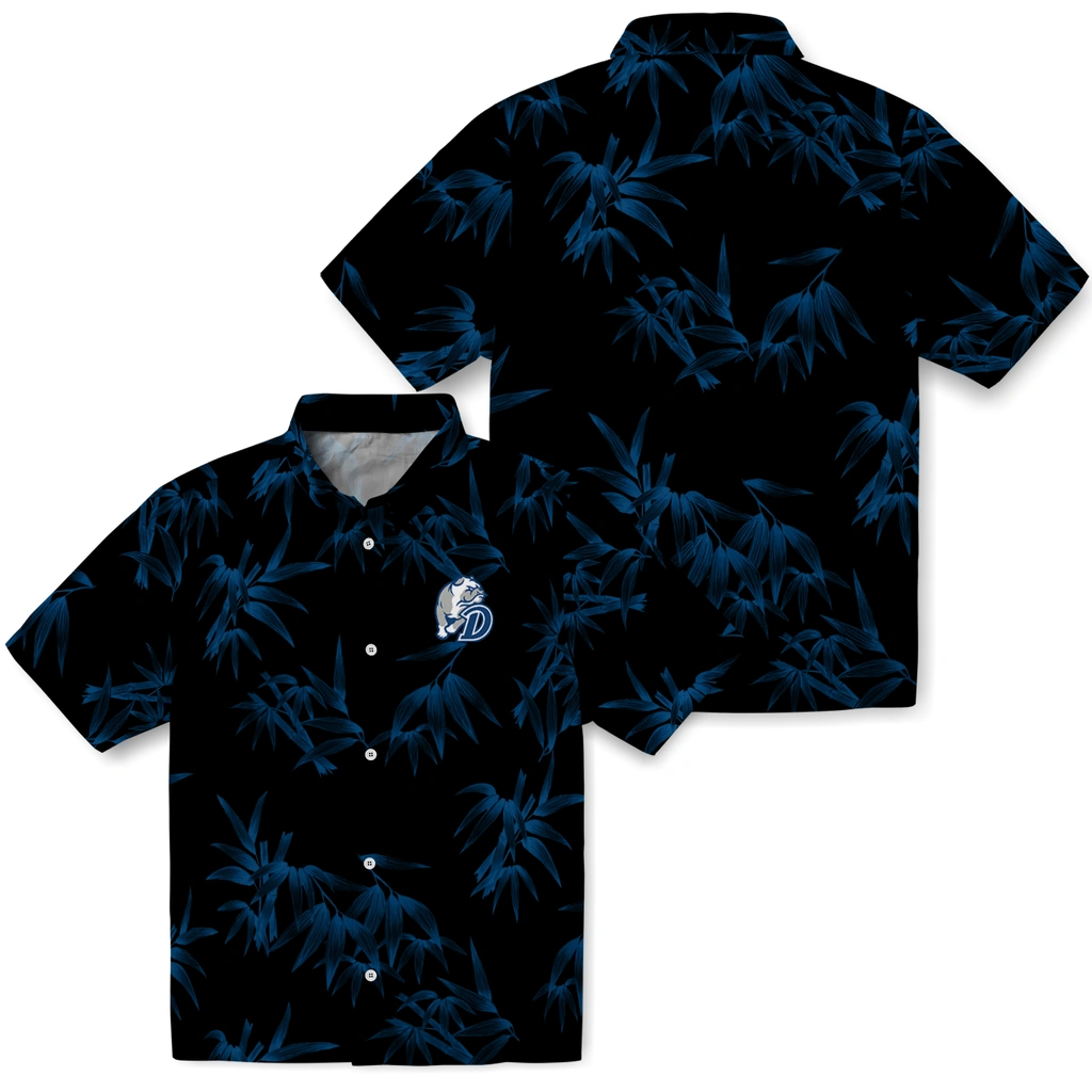 Drake Bulldogs Hawaiian Shirt - Bamboo Branches drake bulldogs bamboo branches blue black hawaiian shirts high quality