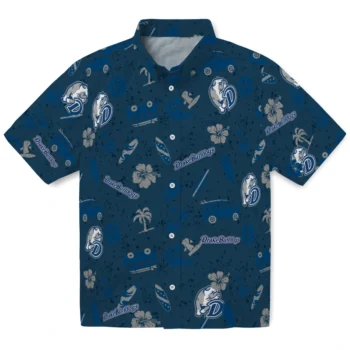 drake bulldogs beach vibe navy hawaiian shirts best selling
