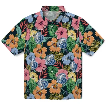 drake bulldogs brilliant hibiscus garden hawaiian shirts best selling