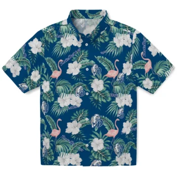 drake bulldogs flamingo palms blue hawaiian shirts best selling
