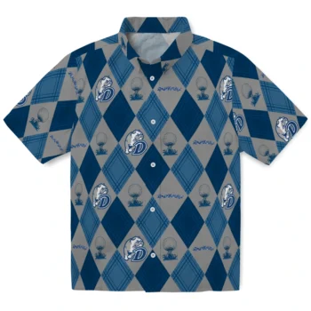 drake bulldogs balloon plaid blue hawaiian shirts best selling
