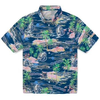 drake bulldogs flamingo retreat blue hawaiian shirts best selling