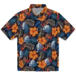 Drake Bulldogs Hawaiian Shirt – Hibiscus Foliage