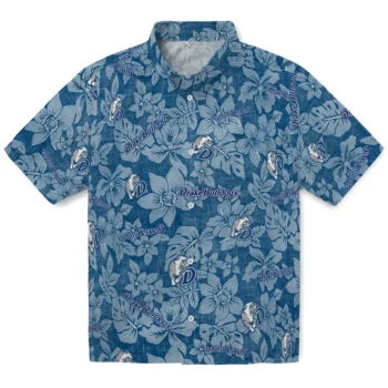 drake bulldogs hibiscus oasis blue hawaiian shirts best selling