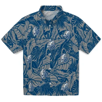 drake bulldogs monstera layer blue hawaiian shirts best selling