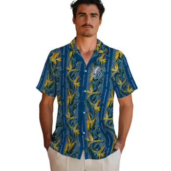 drake bulldogs paradise vines blue hawaiian shirts fashion forward