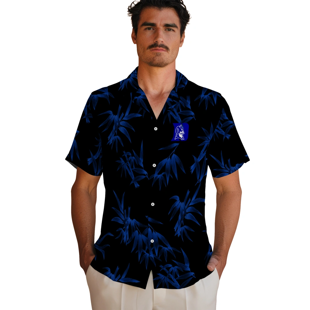 Duke Blue Devils Hawaiian Shirt - Bamboo Branches duke blue devils bamboo branches blue black hawaiian shirts fashion forward