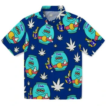 duke blue devils bong smile blue hawaiian shirts best selling