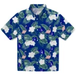 Duke Blue Devils Hawaiian Shirt – Flamingo and Hibiscus