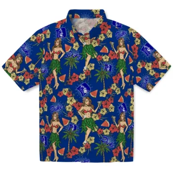 duke blue devils hawaiian girls design blue hawaiian shirts best selling