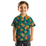 Duke Blue Devils Hawaiian Shirt – Hibiscus and Palm Leaves