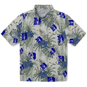 duke blue devils hibiscus designs beige hawaiian shirts best selling
