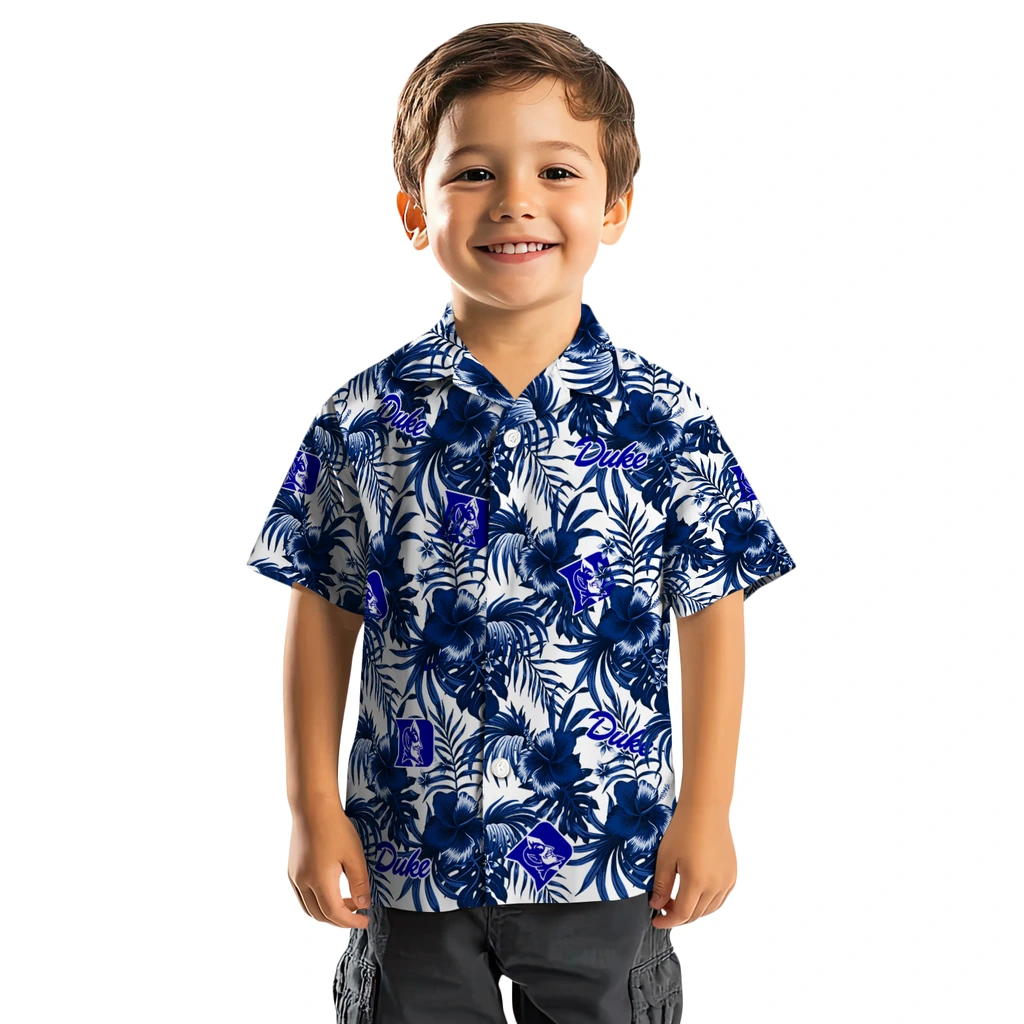 Duke Blue Devils Hawaiian Shirt - Hibiscus Exotic duke blue devils hibiscus exotic blue hawaiian shirts top rated