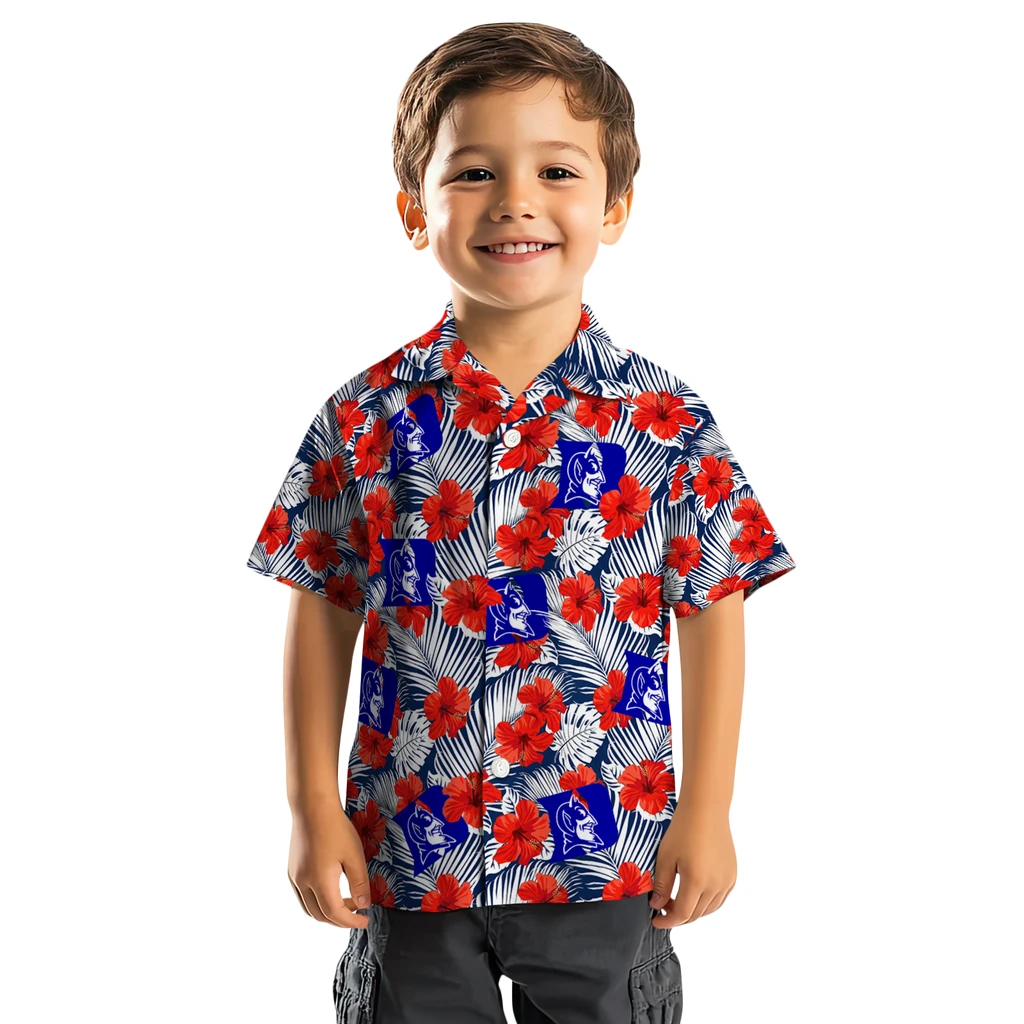 Duke Blue Devils Hawaiian Shirt - Hibiscus Fiesta duke blue devils hibiscus fiesta red royal blue hawaiian shirts top rated