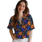 Duke Blue Devils Hawaiian Shirt – Hibiscus Foliage