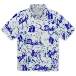 Duke Blue Devils Hawaiian Shirt – Hibiscus Overlay