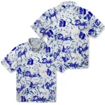 Duke Blue Devils Hawaiian Shirt – Hibiscus Overlay