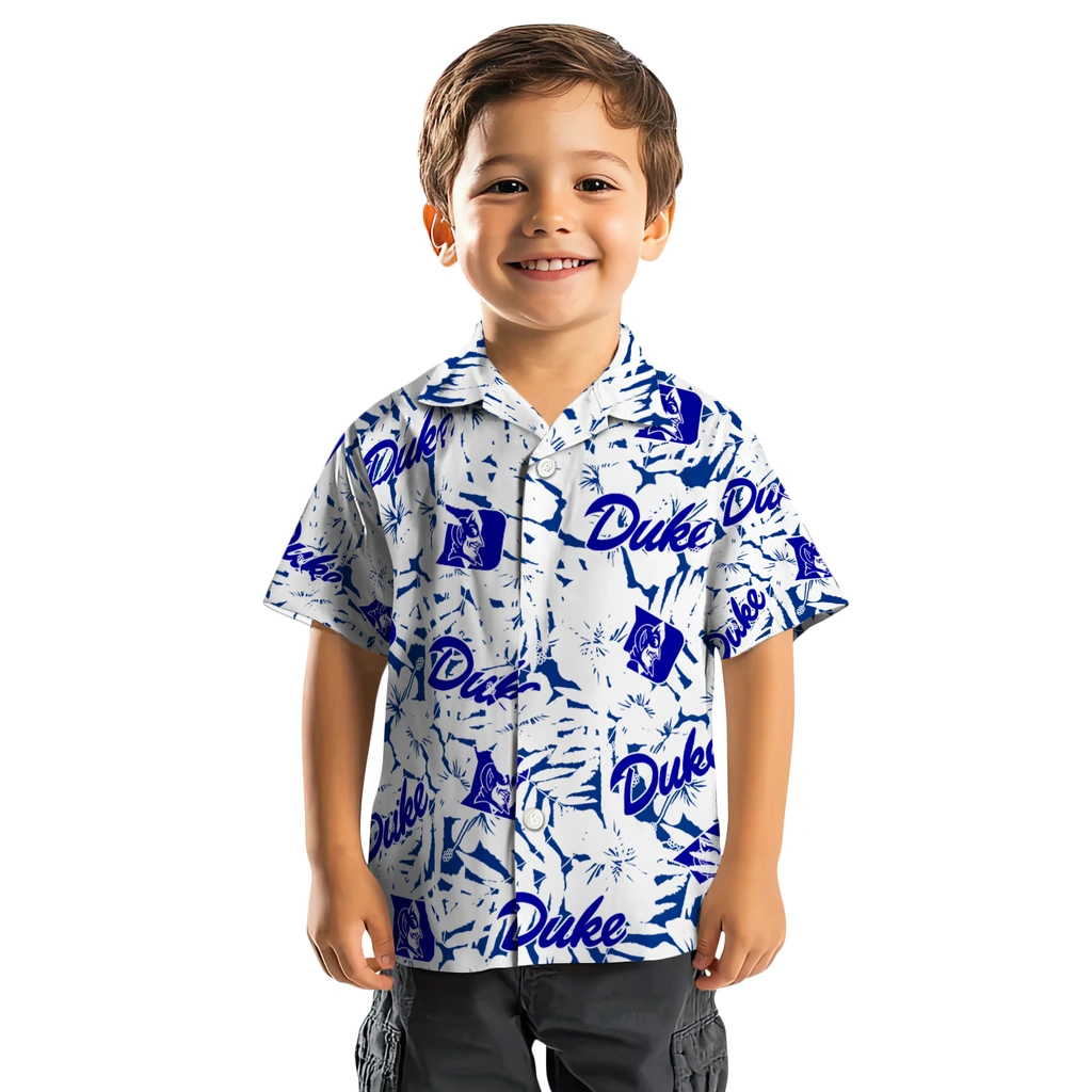Duke Blue Devils Hawaiian Shirt - Hibiscus Overlay duke blue devils hibiscus overlay hawaiian shirts top rated